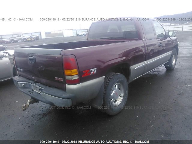 2GTEK19T2Y1262752 - 2000 GMC NEW SIERRA K1500 MAROON photo 4