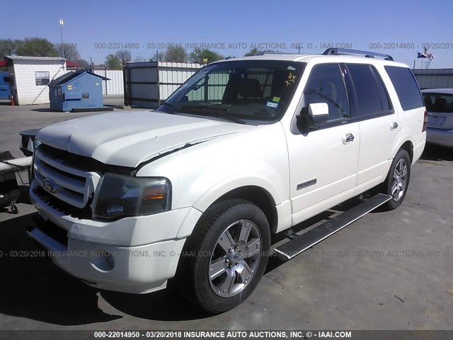 1FMFU19538LA65546 - 2008 FORD EXPEDITION LIMITED WHITE photo 2