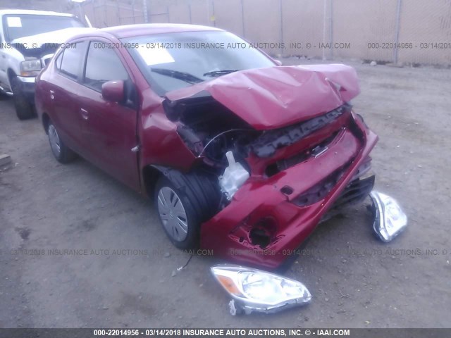 ML32F3FJ5HHF16530 - 2017 MITSUBISHI MIRAGE G4 ES წითელი ფოტო 1