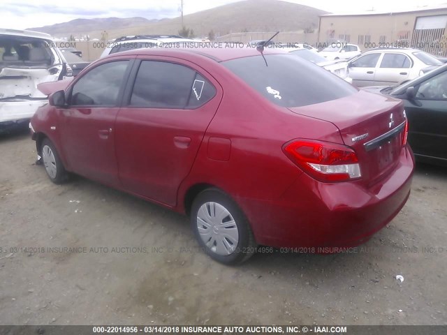 ML32F3FJ5HHF16530 - 2017 MITSUBISHI MIRAGE G4 ES წითელი ფოტო 3