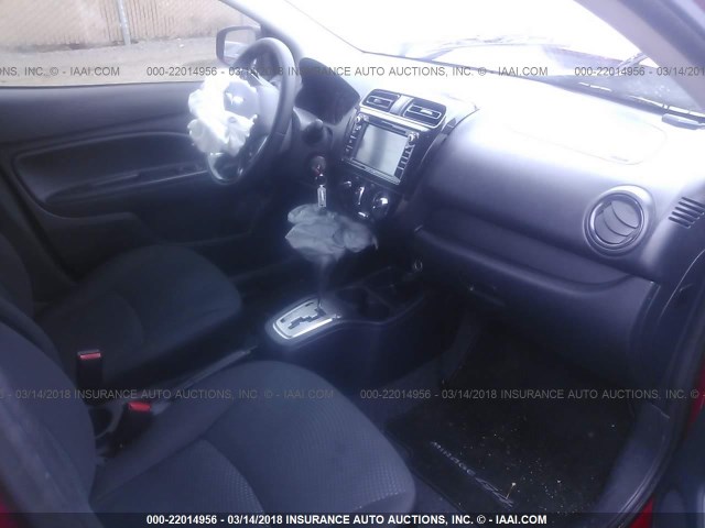 ML32F3FJ5HHF16530 - 2017 MITSUBISHI MIRAGE G4 ES წითელი ფოტო 5