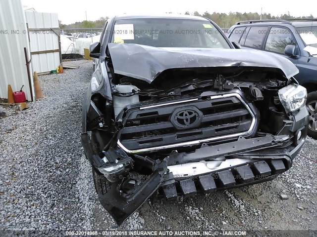 5TFAX5GN8GX069888 - 2016 TOYOTA Tacoma DOUBLE CAB/SR/SR5 GRAY photo 6