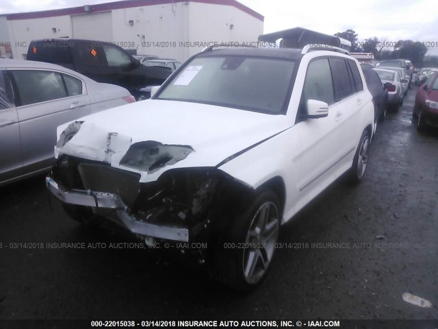 WDCGG8JBXDG036181 - 2013 MERCEDES-BENZ GLK 350 4MATIC WHITE photo 2