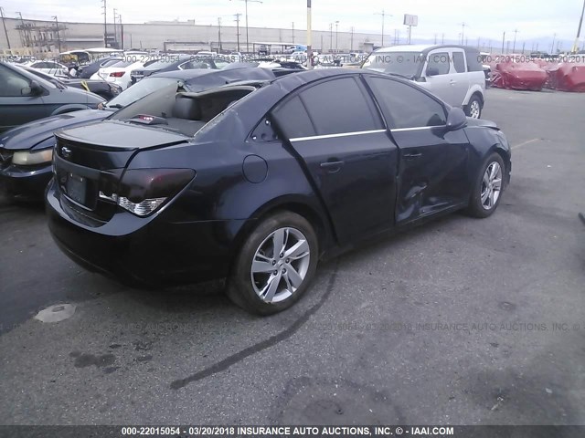 1G1P75SZ7E7226384 - 2014 CHEVROLET CRUZE BLUE photo 4