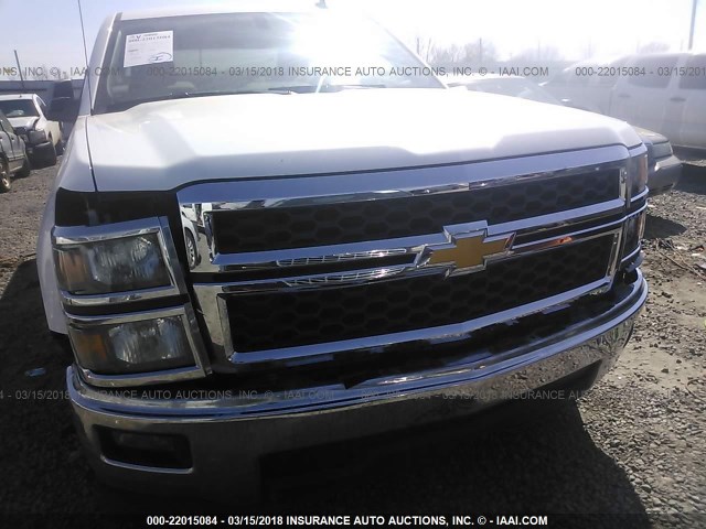 3GCPCREC5EG130226 - 2014 CHEVROLET SILVERADO C1500 LT WHITE photo 6