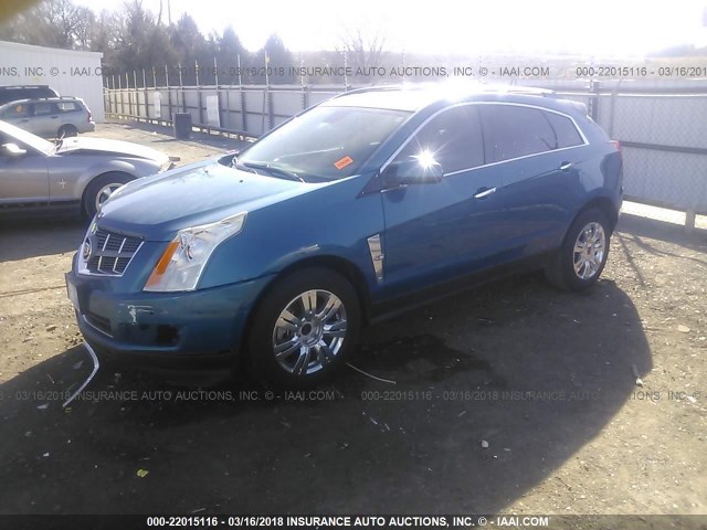 3GYFNAEY5AS522692 - 2010 CADILLAC SRX LUXURY COLLECTION TEAL photo 2