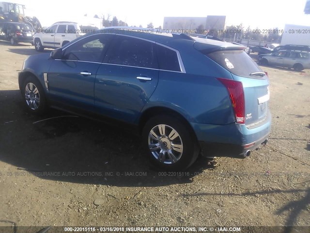 3GYFNAEY5AS522692 - 2010 CADILLAC SRX LUXURY COLLECTION TEAL photo 3