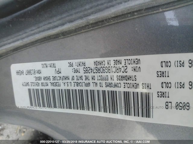 2C4RC1BG9DR674285 - 2013 CHRYSLER TOWN & COUNTRY TOURING GRAY photo 9