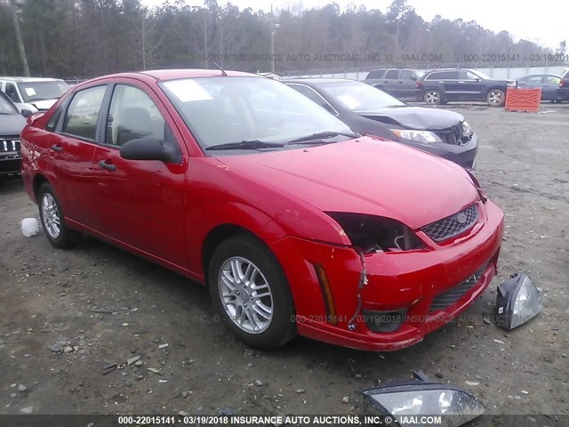 1FAFP34N47W240534 - 2007 FORD FOCUS ZX4/S/SE/SES RED photo 1