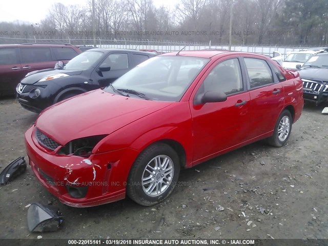 1FAFP34N47W240534 - 2007 FORD FOCUS ZX4/S/SE/SES RED photo 2