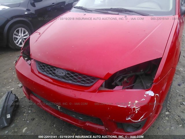 1FAFP34N47W240534 - 2007 FORD FOCUS ZX4/S/SE/SES RED photo 6