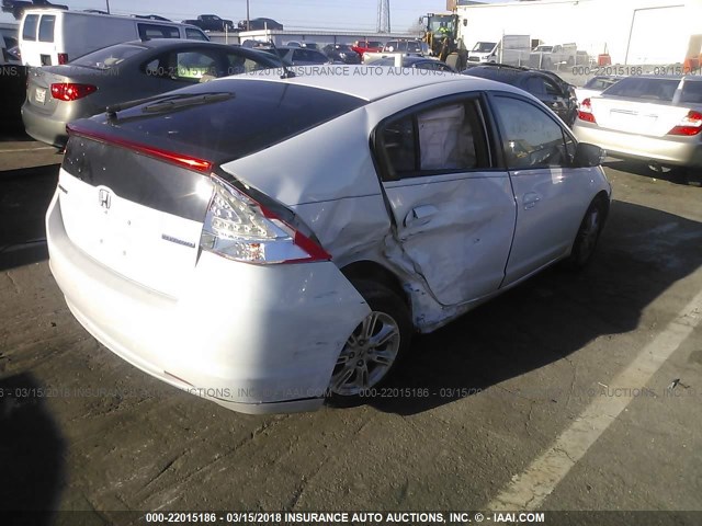 JHMZE2H74AS018494 - 2010 HONDA INSIGHT EX WHITE photo 4