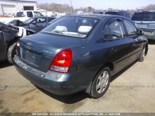 KMHDN45D03U584981 - 2003 HYUNDAI ELANTRA GLS/GT BLUE photo 4