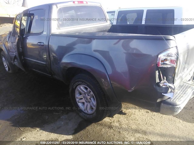 5TBDT44135S473553 - 2005 TOYOTA TUNDRA DOUBLE CAB SR5 GRAY photo 3
