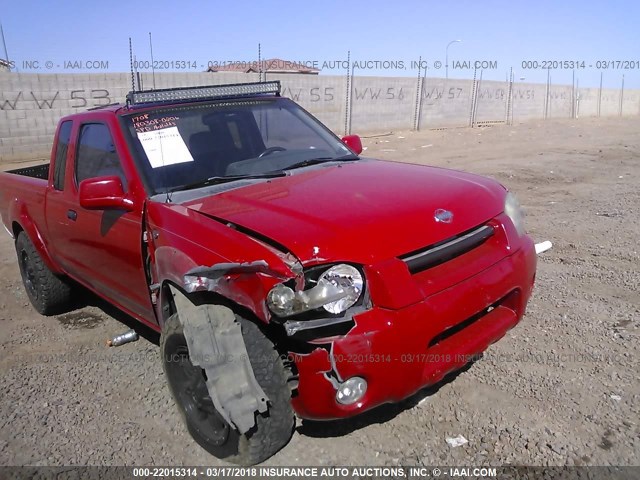 1N6ED26Y91C331708 - 2001 NISSAN FRONTIER KING CAB XE/KING CAB SE RED photo 6