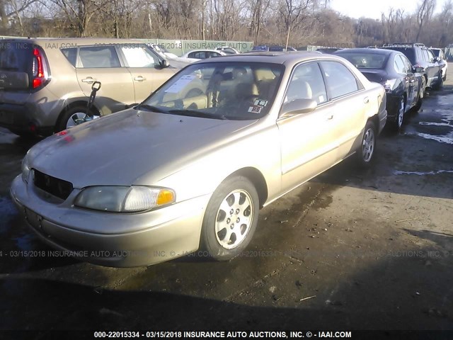 1YVGF22C7W5696362 - 1998 MAZDA 626 DX/LX GOLD photo 2