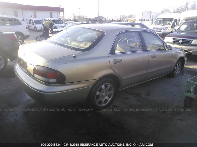 1YVGF22C7W5696362 - 1998 MAZDA 626 DX/LX GOLD photo 4