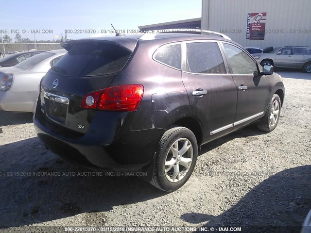 JN8AS5MT0BW152297 - 2011 NISSAN ROGUE S/SV/KROM BLACK photo 4