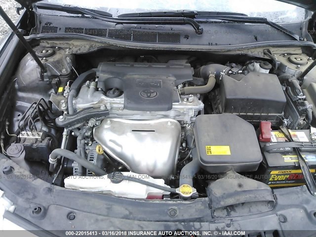 4T4BF1FK6CR178306 - 2012 TOYOTA CAMRY SE/LE/XLE GRAY photo 10