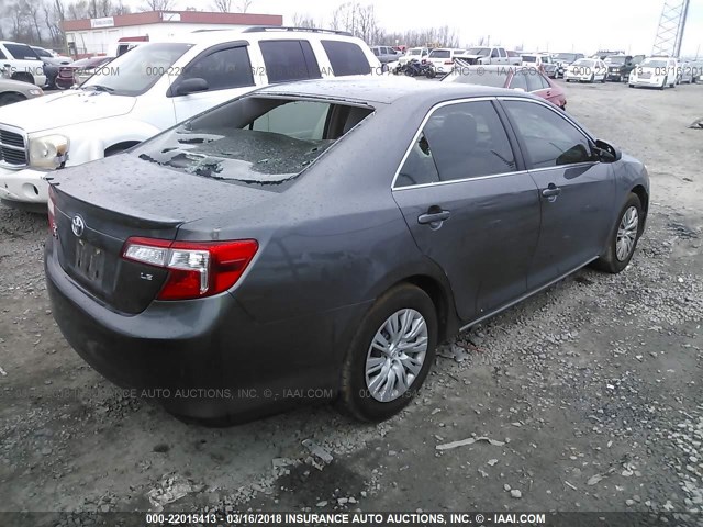 4T4BF1FK6CR178306 - 2012 TOYOTA CAMRY SE/LE/XLE GRAY photo 4