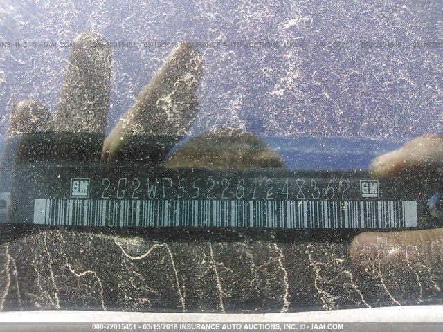 2G2WP552261248362 - 2006 PONTIAC GRAND PRIX SILVER photo 9