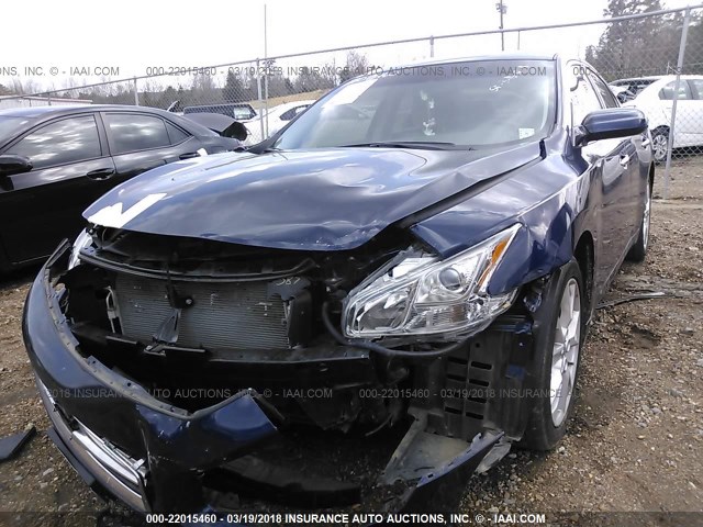 1N4AA5AP5EC497603 - 2014 NISSAN MAXIMA S/SV BLUE photo 6