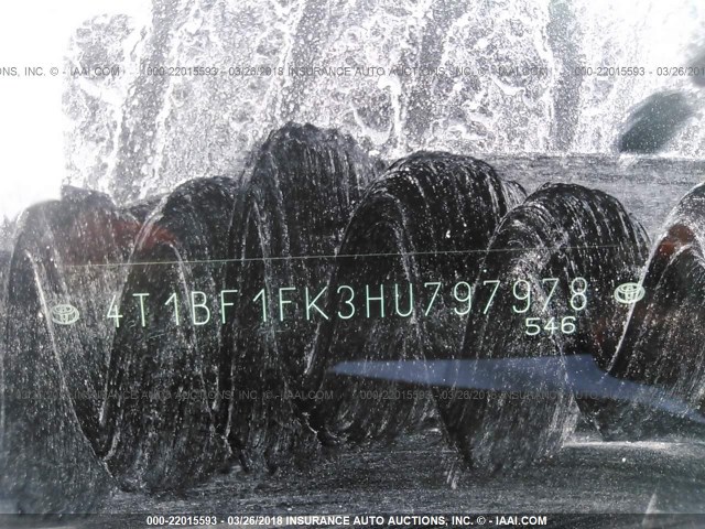 4T1BF1FK3HU797978 - 2017 TOYOTA CAMRY LE/XLE/SE/XSE BLACK photo 9