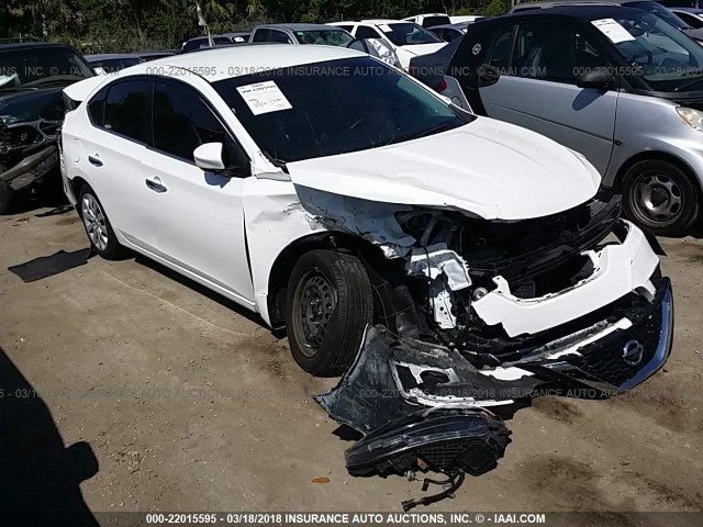 3N1AB7AP4GY264103 - 2016 NISSAN SENTRA S/SV/SR/SL WHITE photo 1