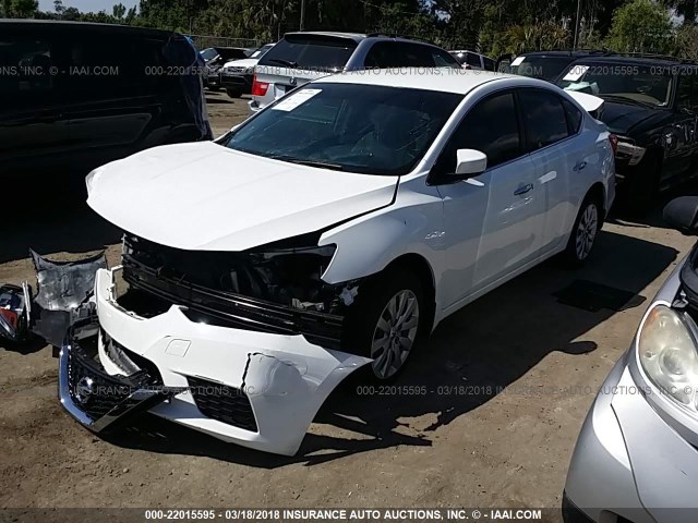 3N1AB7AP4GY264103 - 2016 NISSAN SENTRA S/SV/SR/SL WHITE photo 2