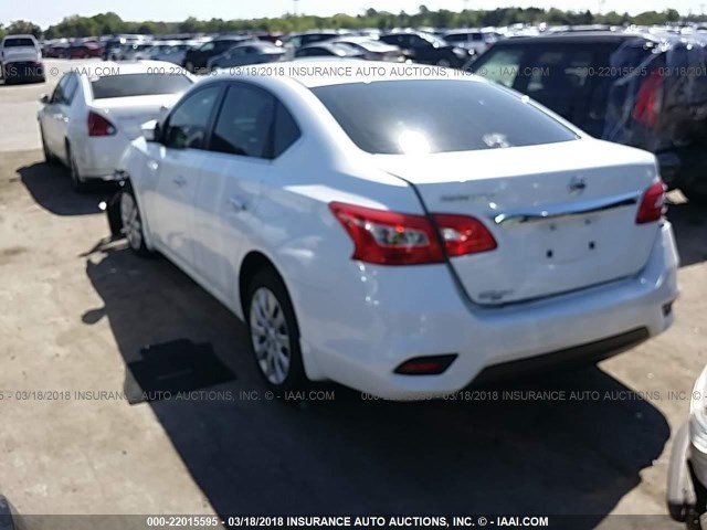 3N1AB7AP4GY264103 - 2016 NISSAN SENTRA S/SV/SR/SL WHITE photo 3