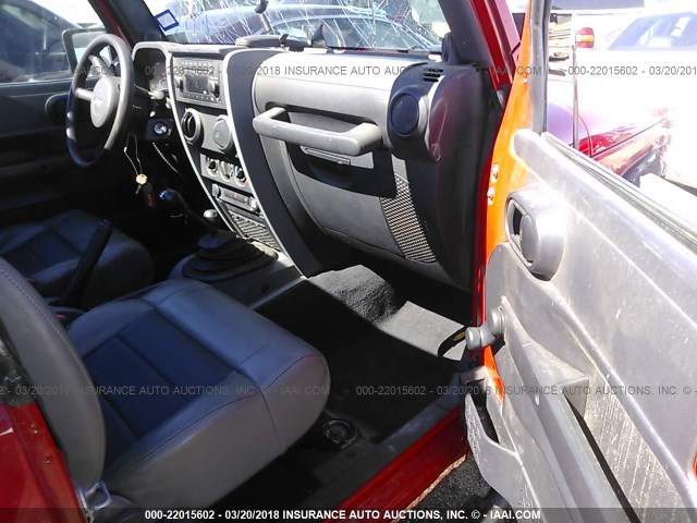 1J4FA24149L730487 - 2009 JEEP WRANGLER X RED photo 5