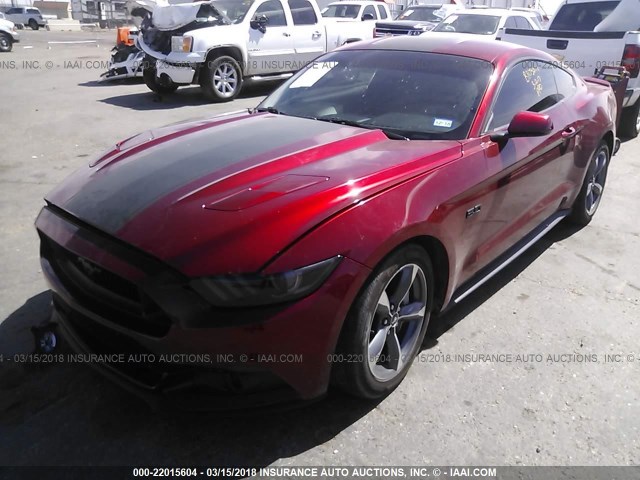 1FA6P8CF8F5322178 - 2015 FORD MUSTANG GT MAROON photo 2