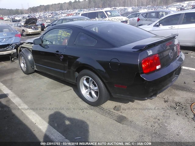 1ZVHT82H255209520 - 2005 FORD MUSTANG GT BLACK photo 3