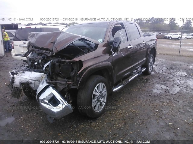 5TFAW5F15FX459587 - 2015 TOYOTA TUNDRA CREWMAX 1794/PLATINUM 棕色 照片 2