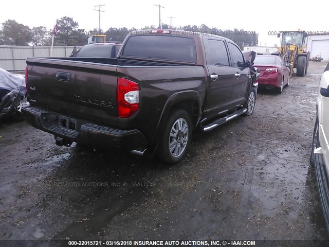 5TFAW5F15FX459587 - 2015 TOYOTA TUNDRA CREWMAX 1794/PLATINUM 棕色 照片 4