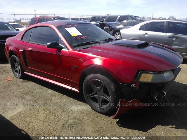 1FAFP42X92F222534 - 2002 FORD MUSTANG GT RED photo 1
