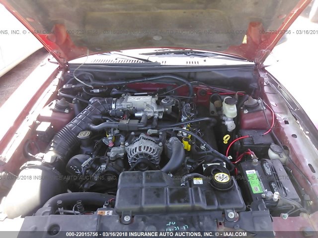 1FAFP42X92F222534 - 2002 FORD MUSTANG GT RED photo 10