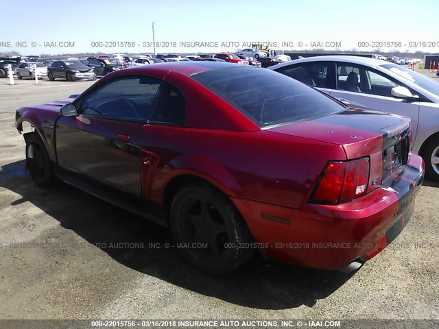 1FAFP42X92F222534 - 2002 FORD MUSTANG GT RED photo 3