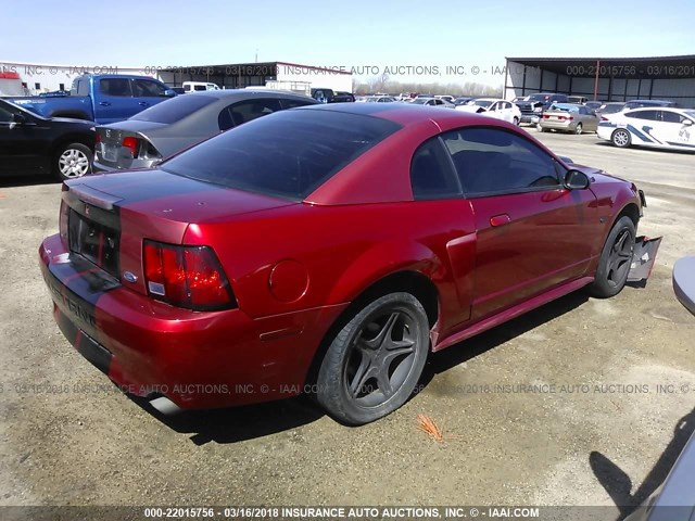1FAFP42X92F222534 - 2002 FORD MUSTANG GT RED photo 4