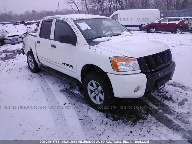 1N6AA0ECXAN311568 - 2010 NISSAN TITAN XE/SE/LE/PRO-4X WHITE photo 1