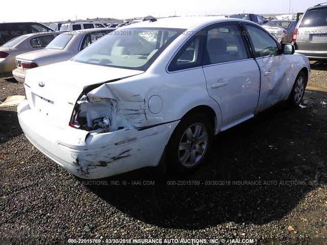 1FAHP24117G124170 - 2007 FORD FIVE HUNDRED SEL WHITE photo 4