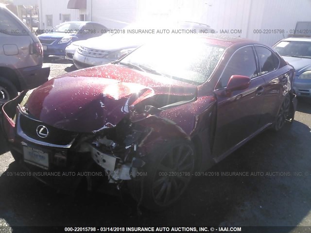 JTHBP262995006452 - 2009 LEXUS IS-F RED photo 2