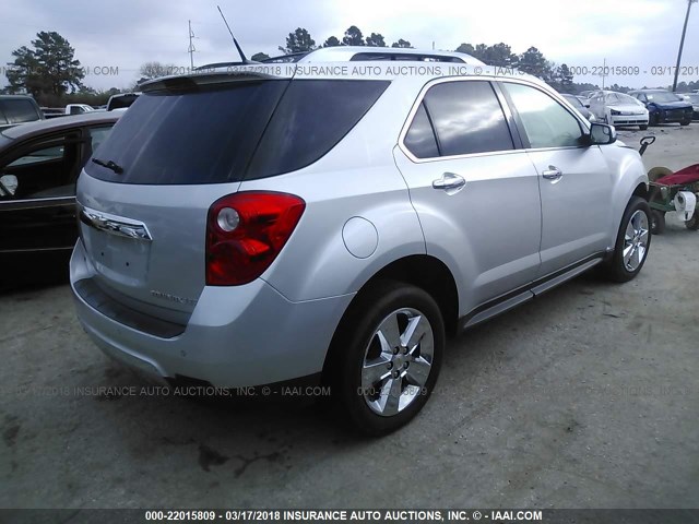 2GNALFEK6C6102642 - 2012 CHEVROLET EQUINOX LTZ SILVER photo 4