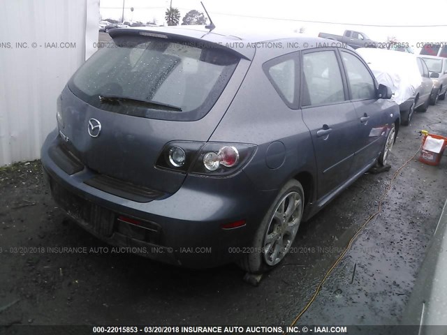 JM1BK343881100524 - 2008 MAZDA 3 HATCHBACK GRAY photo 4