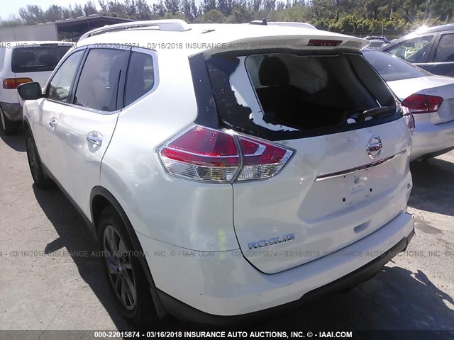 5N1AT2MT8GC841516 - 2016 NISSAN ROGUE S/SL/SV WHITE photo 3