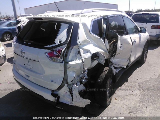 5N1AT2MT8GC841516 - 2016 NISSAN ROGUE S/SL/SV WHITE photo 4