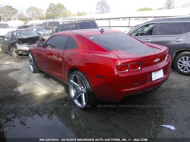 2G1FB1EV3A9112550 - 2010 CHEVROLET CAMARO LT RED photo 3