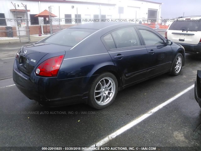 1N4BA41E05C804320 - 2005 NISSAN MAXIMA SE/SL Dark Blue photo 4