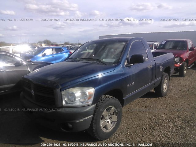 1D7HA16K48J132804 - 2008 DODGE RAM 1500 ST BLUE photo 2