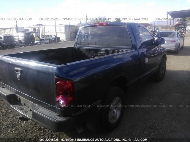 1D7HA16K48J132804 - 2008 DODGE RAM 1500 ST BLUE photo 4